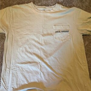 Men's Cream T-Shirt with Pocket